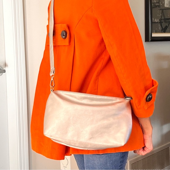Zara Women's Basic Cropped Jacket Bold Stylish Orange 100% Heavy Cotton Size S - Picture 7 of 17